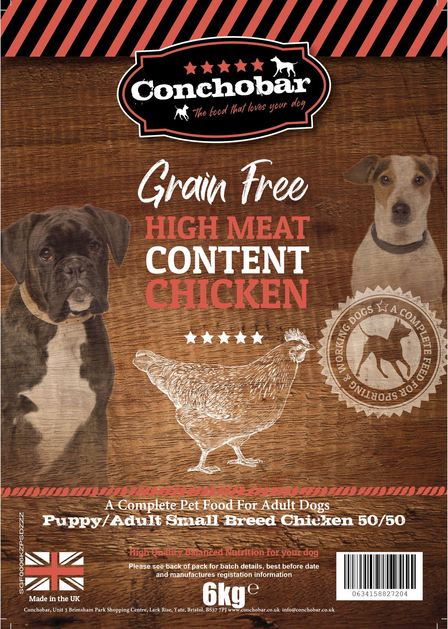 Conchobar Small Breed Puppy / Adult Chicken 50/50 6kg - Conchobar